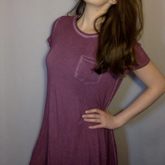 Arizona Jean Company Dresses & Skirts - Distressed Purple Tshirt Dress